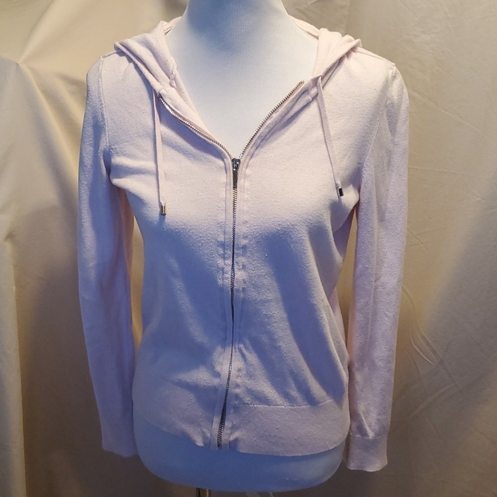 WHBM Pink Lightweight Hoodie SZ LG